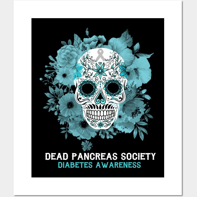 Dead pancreas society Skull Diabetes awareness Wall Art by GillTee